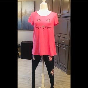 Cat shirt and fake jean pants